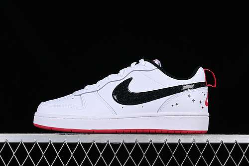 【200】[DM0110-100]-[COURT BOROUGH LOW 2 WHITE/BLACK/RED]-[WOMAN:36-39]-[MAN:40-45]