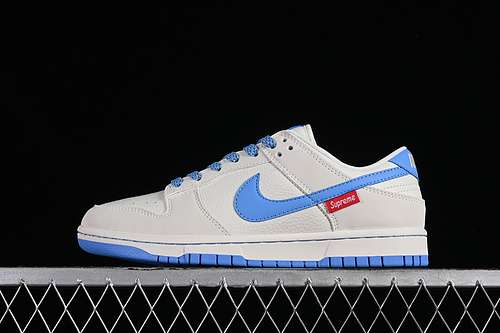 【360】[DQ1098-369]-[SUPREME X SB DUNK LOW WHITE/GREY/BLUE]-[WOMAN:36-39]-[MAN:40-45]