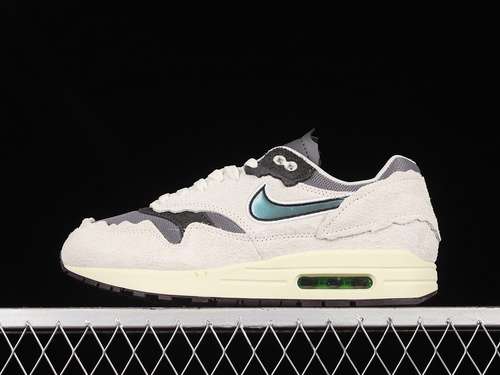 【340】[AH8145-001]-[AIR MAX 1 LIGHT GREY/GREY/GREEN]-[WOMAN:36-39]-[MAN:40-47.5]