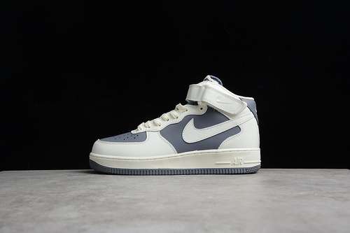 【320】[LZ6819-609]-[AIR FORCE 1 &#x27;07 MID WHITE/WHITE/GREY]-[WOMAN:36-39]-[MAN:40-45]