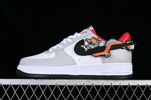 【300】[FN7439-132]-[AIR FORCE 1 07 LOW BLACK/WHITE/GREY/ORANGE/RED]-[WOMAN:36-39]-[MAN:40-45]
