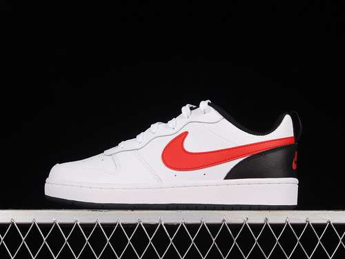 【240】[BQ5448-110]-[COURT BOROUGH LOW 2 GS WHITE/UNIVERSITY RED/BLACK]-[WOMAN:36-39]-[MAN:40-45]