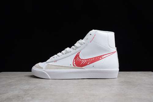 【280】[CW7580-100]-[BLAZER MID 77 SKETCH RED SUMMIT WHITE/GYM RED-SAIL]-[WOMAN:36-39]-[MAN:40-44]