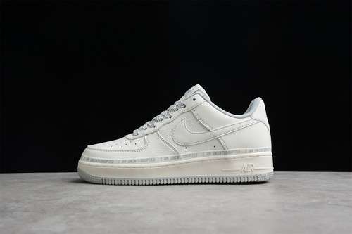 【340】[DW8802-603]-[UNINTERRUPTED X AIR FORECE 1 MORE THAN RICE WHITE GREY]-[WOMAN:36-39]-[MAN:40-45]