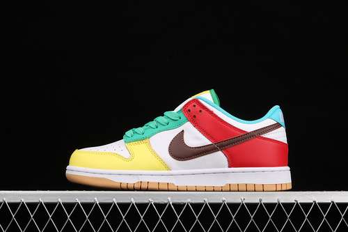 【280】[DH0952-100]-[DUNK LOW FREE 99 WHITE WHITE/LIGHT CHOCOLATE-ROMA GREEN]-[UNISEX:36-47.5]