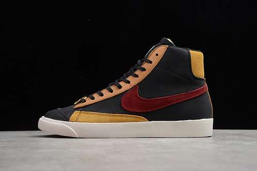 【280】[CU6442-001]-[SB BLAZER MID DOROTHY GATERS BLACK/TEAM RED-UNIVERSITY GOLD-FLAX]