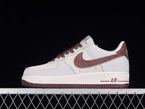 【340】[DO3966-163]-[AKIRA AIR FORCE 1 07 LOW WHITE/GREY/RED/BROWN]-[WOMAN:36-39]-[MAN:40-45]