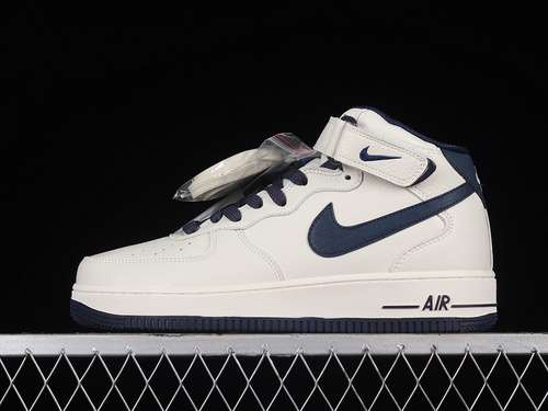 【360】[PA0920-508]-[AIR FORCE 1 MID 07 BEIGE/BEIGE/NAVY BLUE]-[WOMAN:36-39]-[MAN:40-45]
