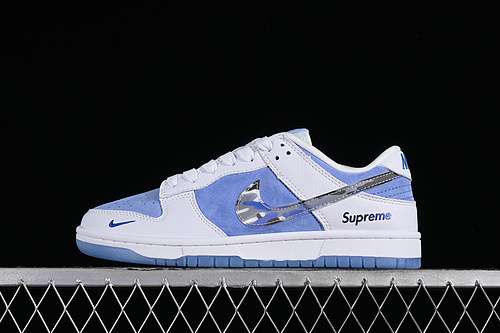 【360】[JH8039-936]-[SUPREME SB DUNK LOW WHITE/BLUE/GREY]-[WOMAN:36-39]-[MAN:40-45]