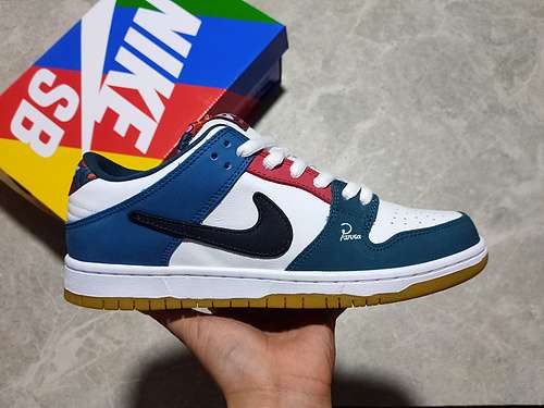 【500】[DH7695-100]-[PARRA X SB DUNK LOW WHITE/MULTI-COLOR]-[WOMAN:36-39]-[MAN:40-47.5]