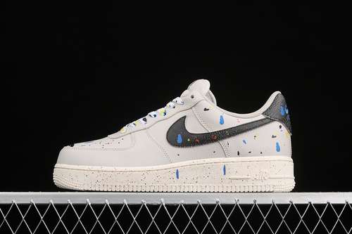 【320】[CZ0339-001]-[AIR FORCE 1 LOW 07 LV8 PAINT SPLATTER LIGHT BONE/BLACK/SAIL]-[UNSIEX:36-45]