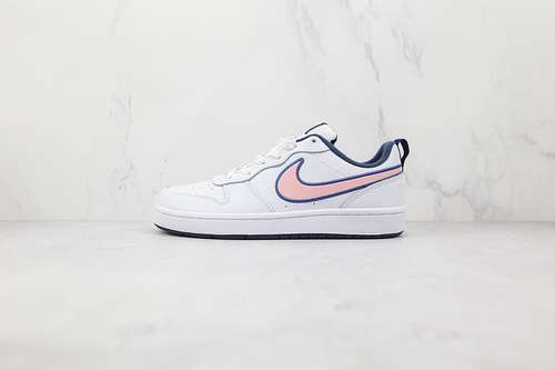 【250】[DB3090-100]-[COURT BOROUGH LOW 2 SEL GS WHITE/PINK GLAZE/MIDNIGHT NAVY]-[UNSIEX:36-44]