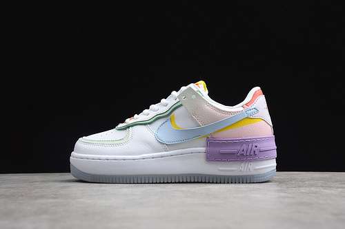 【280】[CW2630-141]-[AIR FORCE 1 SHADOW WHITE/HYDROGEN BLUE-PURPLE]-[WOMAN:36-40]