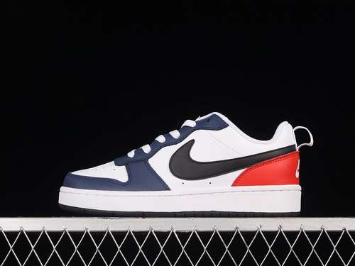 【230】[DO7446-101]-[COURT BOROUGH LOW 2 GS USA WHITE/WHITE/MIDNIGHT NAVY/BLACK]-[UNISEX:36-45]