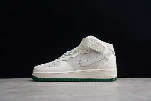 【360】[GY3368-308]-[AIR FORCE 1 MID 07 SU19 BEIGE/BEIGE/GREEN]-[WOMAN:36-39]-[MAN:40-45]