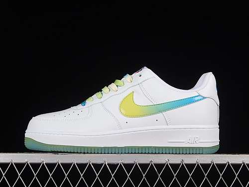 【300】[TO1232-111]-[IR FORCE 1 07 SU19 WHITE/FLUORESCENT GREEN BLUE]-[WOMAN:36-39]-[MAN:40-45]