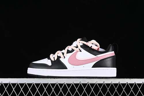 【320】[BQ5448-115]-[COURT BOROUGH LOW 2 WHITE/BLACK/PINK]-[WOMAN:35.5-41]