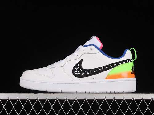 【250】[DV1367-101]-[COURT BOROUGH LOW 2 WHITE/BLACK/WHITE/PHOTON DUST]-[WOMAN:36-39]-[MAN:40-45]