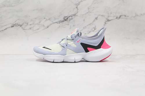 【260】[AQ1316-101]-[FREE RN 5.0 WHITE/BLACK-HALF BLUE-HYPER PINK]-[WOMAN:36-39]
