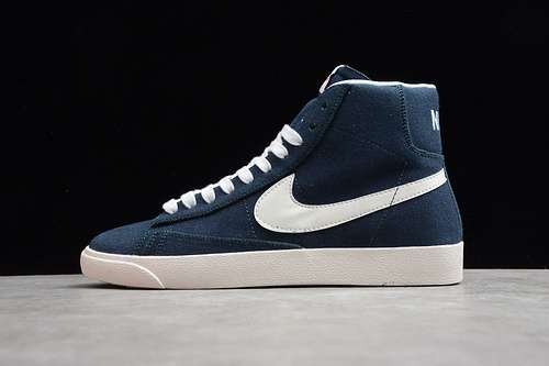 【260】[SL8236-200]-[BLAZER MID QS NAVY BLUE/WHITE]-[WOMAN:36-39]-[MAN:40-45]