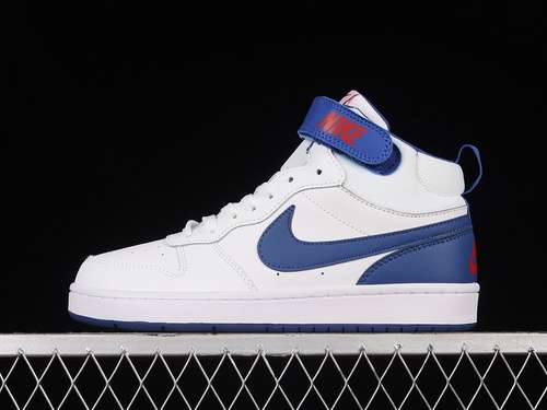 【250】[CD7782-101]-[COURT BOROUGH MID 2 GS WHITE/GAME ROYAL/RED]-[WOMAN:36-39]-[MAN:40-45]