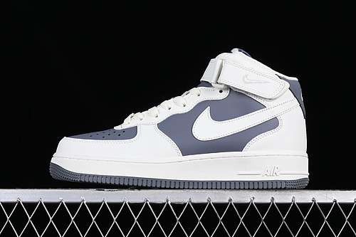 【300】[LZ6819-609]-[AIR FORCE 1 07 MID OFF WHITE/GREY]-[WOMAN:36-39]-[MAN:40-45]