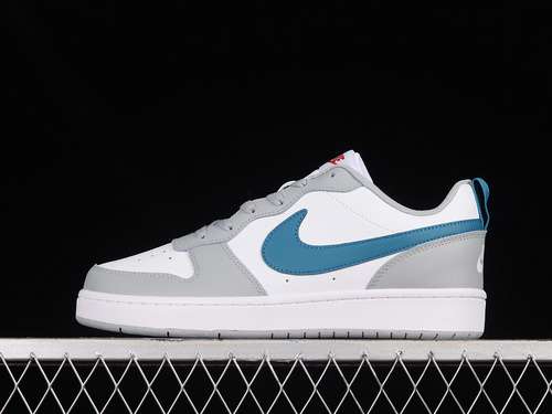 【220】[BQ5448-117]-[COURT BOROUGH LOW 2 GS WHITE/LIGHT SMOKE GREY/HABANERO RED/MARINA]-[UNISEX:36-45]