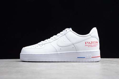 【320】[CW2367-100]-[AIR FORCE 1 LOW NBA PARIS GAME WHITE/WHITE/RED]-[UNISEX:36-45]