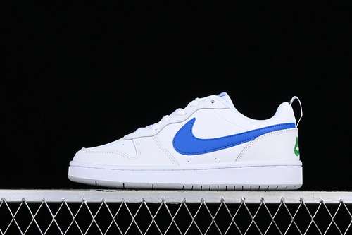 【230】[BQ5448-123]-[COURT BOROUGH LOW 2 GS WHITE/PURE PLATINUM/STADIUM GREEN/PHOTO BLUE]