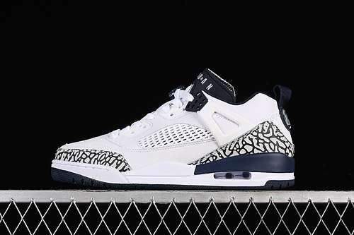 【300】[FQ1759-104]-[JORDAN SPIZIKE LOW WHITE/OBSIDIAN/PURE PLATINUM]-[WOMAN:35.5-39]-[MAN:40-45]
