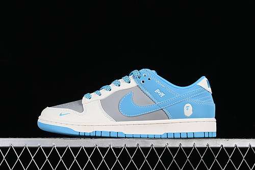 【360】[BB8969-002]-[SB DUNK LOW BAPE WHITE/GREY/BLUE]-[WOMAN:36-39]-[MAN:40-45]