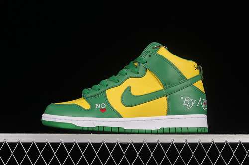 【450】[DN3741-700]-[SUPREME X DUNK HIGH SB BY ANY MEANS BRAZIL GREEN/YELLOW/WHITE]-[UNISEX:36-47.5]