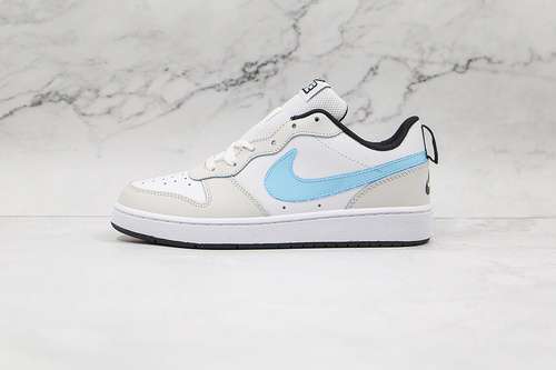 【300】[CW1624-100]-[COURT BOROUGH LOW 2 SE GS WHITE/LIGHT BLUE/BLACK]-[UNISEX:36-43]