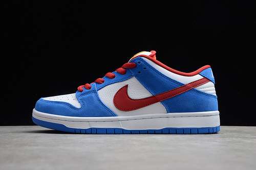【380】[BQ6817-400]-[SB DUNK LOW DORAEMON WHITE/BLUE-UNIVERSITY RED]-[WOMAN:36-39]-[MAN:40-45]