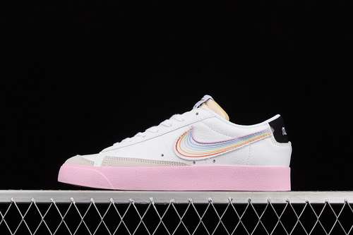 【260】[DD3034-100]-[BLAZER LOW 77 VINTAGE BE TRUE WHITE/PINK/MULTI-COLOR]-[WOMAN:36-40]