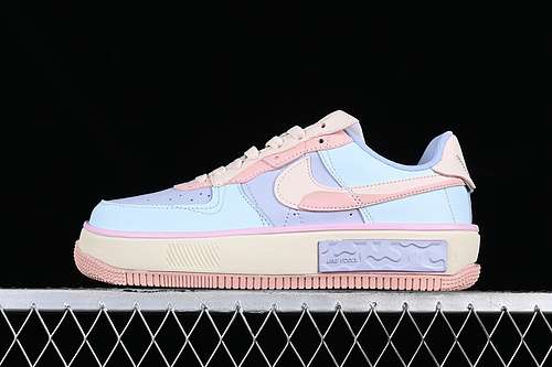 【300】[CW6688-608]-[AIR FORCE 1 FONTANKA MACAROON BLUE/GREY/YELLOW/PINK/PURPLE]-[UNISEX:35.5-45]