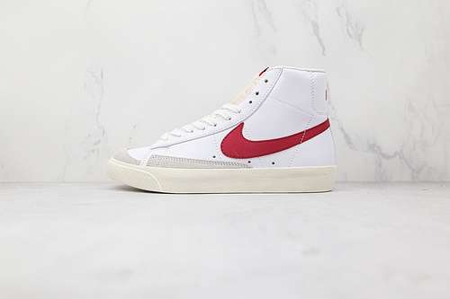 【280】[BQ6806-102]-[BLAZER MID 77 WHITE/WHITE/BRICK RED]-[WOMAN:36-39]-[MAN:40-45]