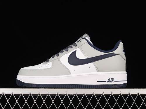 【340】[KU5696-002]-[AIR FORCE 1 LOW 07 LIGHT GREY/NAVY BLUE]-[WOMAN:36-39]-[MAN:40-45]