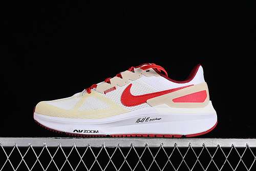【280】[FJ0332-100]-[AIR ZOOM STRUCTURE 25 2024 BILL BOWERMAN WHITE/COCONUT MILK/SIREN RED/UNIVERSITY]