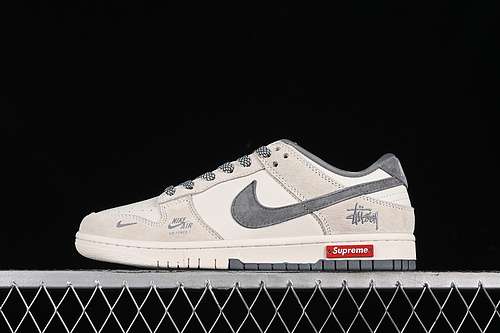 【360】[SJ2068-272]-[SB DUNK LOW SUPREME OFF WHITE/GREY]-[WOMAN:36-39]-[MAN:40-45]