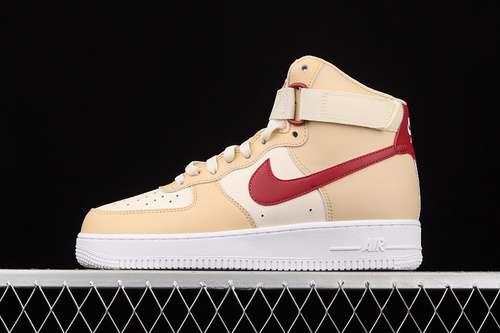【330】[334031-200]-[AIR FORCE 1 HIGH MARS YARD WHITE ONYX/NOBLE RED/PALE IVORY/WHITE]-[UNISEX:36-45]