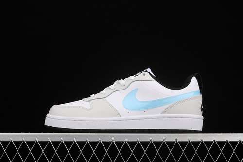 【260】[CW1624-100]-[COURT BOROUGH LOW 2 GS WHITE/LIGHT GREY/LIGHT BLUE]-[WOMAN:36-39]-[MAN:40-44]