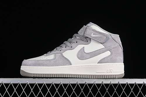 【340】[CQ3866-015]-[AIR FORCE 1 07 MID WHITE/GREY]-[WOMAN:36-39]-[MAN:40-45]