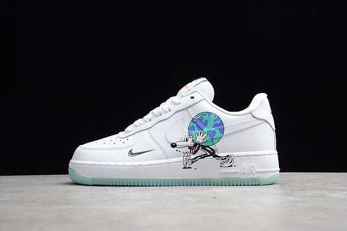 [71-68-79]-[CI5545-100]-[AIR FORCE 1 FLYLEATHER STEVE HARRINGTON EARTH DAY WHITE/BLUE]