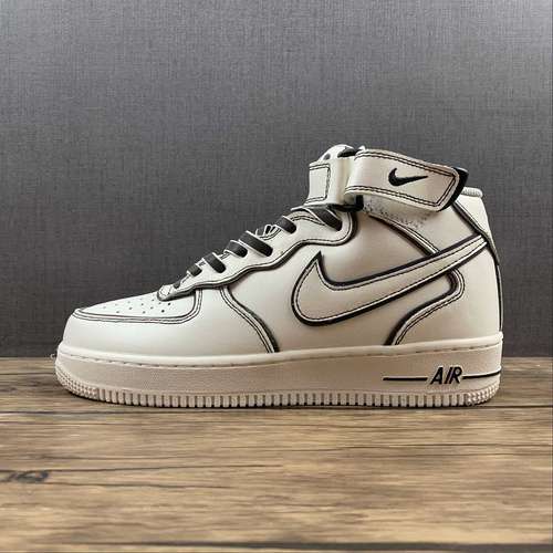 【330】[AQ2898-008]-[AIR FORCE 1 MID 07 WHITE/DARK GREY/WHITE]-[WOMAN:36-39]-[MAN:40-45]