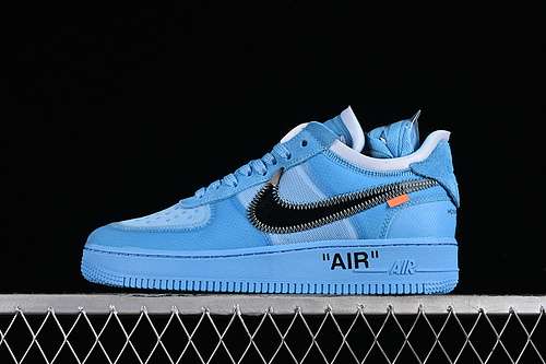 【360】[AO4606-400]-[OFF WHITE AIR FORCE 1 LOW OW BLACK/BLUE]-[WOMAN:36-39]-[MAN:40-45]