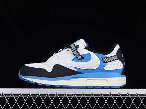 【340】[DO9392-500]-[TRAVIS SCOTT X AIR MAX 1 WHITE/BLACK-BLUE]-[WOMAN:36-39]-[MAN:40-47.5]