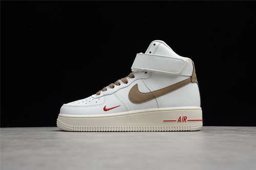 【300】[808788-995]-[AIR FORCE 1 HIGH YOHOOD RICE WHITE/BROWN/RED]-[WOMAN:36-39]-[MAN:40-45]