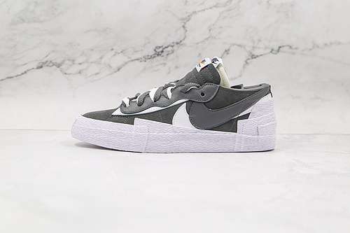 【400】[DD1877-002]-[SACAI X BLAZER LOW DARK GREY/DARK GREY/WHITE]-[WOMAN:36-39]-[MAN:40-46]