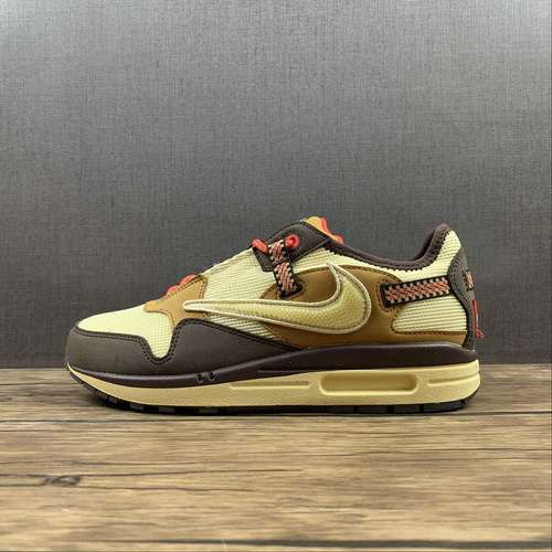 【340】[DO9392-200]-[TRAVIS SCOTT X AIR MAX 1 BAROQUE BROWN/LEMON ｄｒｏｐ/WHEAT/CHILE RED]-[UNISEX:36-46]